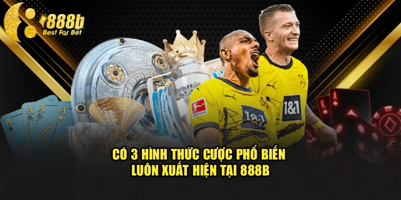 Có 3 hình thức cược phổ biến luôn xuất hiện tại 888b