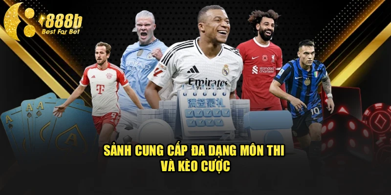 Sảnh cung cấp đa dạng môn thi và kèo cược